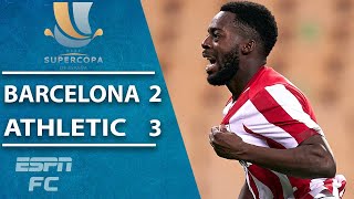 Athletic Bilbao pull off EPIC comeback vs Barcelona to win Spanish Supercopa  ESPN FC Highlights [upl. by Elyk]