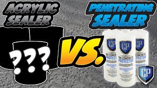 Acrylic Sealer vs Penetrating Sealer  Concrete Sealers [upl. by Enegue]