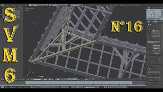 Modéliser Une Maison AZ Blender 3d Tutoriel SVM6 N°16 La Charpente Ferme dArêtier [upl. by Sholley]