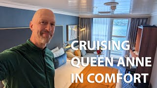 Cunard Queen Anne Balcony Cabin Tour 11056 [upl. by Cari269]