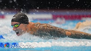 Welcome back Caeleb Dressel wins 100m butterfly at Trials will defend Olympic title in Paris [upl. by Nomael]