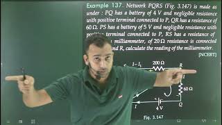 Ex137 current electricity The network PQRS shown in the circuit diagram has the batteries of 4 V [upl. by Armillia464]