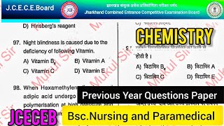 Jharkhand BSc Nursing amp Paramedical Previous Year Questions Paper  Chemistry  Important Questions [upl. by Akemak]