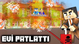 KÖTÜ MAFYA KEREMİN EVİNİ PATLATTI 😱  Minecraft [upl. by Annuahsal]