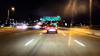 Washington DC Freeway Tour eastbound Night [upl. by Terencio]