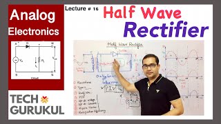 Half Wave Rectifier  Analog Electronics  TECH GURUKUL By Dinesh Arya [upl. by Thorbert]