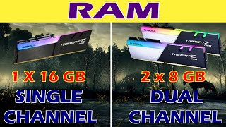 SINGLE CHANNEL RAM  1X16GB  VS DUAL CHANNEL2X8GB RAM [upl. by Tnahsin]