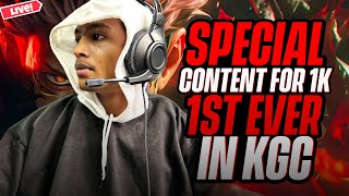 🔴SpEcIaL CoNtEnTe for 1k 1st ever in KGC BGMI doloyt gaming valorant gta [upl. by Anawd]