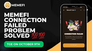 MemeFi Connection Failed Problem Solved [upl. by Agrippina]