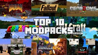 Minecraft Bedrock Edition 120 TOP 10 Modpacks [upl. by Otrebilif]