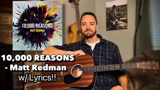 10000 Reasons w Lyrics Fingerpicking Acoustic Guitar [upl. by Bevus]