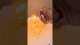 Lighter to Bulb 💡😧 experiment science scienceexperiment lifehacks outofmind shorts project [upl. by Carlita]