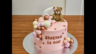 How to make cute fondant teddy bear tutorial  FurryFuzzy Fondant teddy bear topper [upl. by Fachan93]