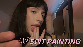 Spit painting you ♡ asmr visuals mouth sounds kisses [upl. by Kirkpatrick]