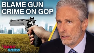 Jon Stewart Debunks GOP’s City Crime Narrative  The Daily Show [upl. by Ikceb]