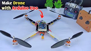 How to make Drone with Arduino  How to make drone at home  DIY Arduino Drone [upl. by Anayd]