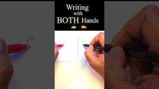 Shes Ambidextrous 🤜💥🤛 Writing with Both Hands shorts writing [upl. by Schmitt]