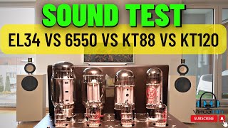 EL34 6550 KT88 KT120 Which Tube Sound Best SOUND DEMO with QUALIO IQ Open Baffle speakers [upl. by Anikahs141]