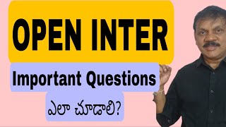 IMPORTANT QUESTIONS FOR OPEN INTER STUDENTS [upl. by Fricke]