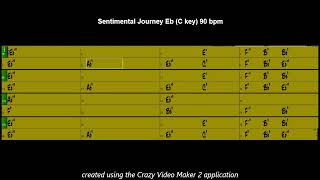 Sentimental Journey Backing Track Eb C key 90 bpm [upl. by Godliman378]