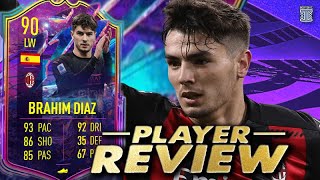 90 LW FUTURE STARS BRAHIM DIAZ PLAYER REVIEW FUTURE STARS BRAHIM DIAZ  FIFA 22 ULTIMATE TEAM [upl. by Horten]