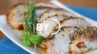 Garlic Herb Crusted Roast Pork Loin Recipe How to Make Garlic Herb Crusted Pork Tenderloin [upl. by Elocin]