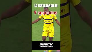 Jugador de Boca Juniors es expulsado a los 9 segundos [upl. by Etnohs749]