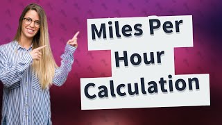 How do I calculate miles per hour in Excel [upl. by Zanahs274]