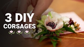 How to Make a Corsage 3 Ways for Prom or Weddings [upl. by Esac]