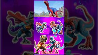 TRex Spiderman 🆚 Iron Man 🆚 Captain America Coffin Dance X Tiles Hop coffindance tileshop [upl. by Anirtik]