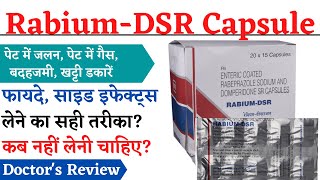 Rabium DSR Capsule  Rabeprazole Sodium and Domperidone Capsules  Rabium DSR Tablet in Hindi [upl. by Nirek206]