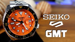 Seiko 5 SSK005 Orange GMT  Full Review [upl. by Eineg]