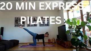 20 MIN EXPRESS PILATES FULL BODY WORKOUT  At HOME workout [upl. by Reube140]