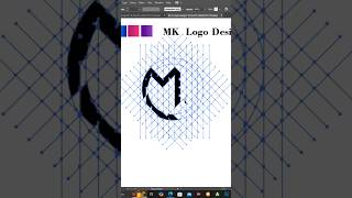 Letter KM logo Design in Adobe illustrator lettermarklogo illustratortutorial shorts logodesign [upl. by Ender]