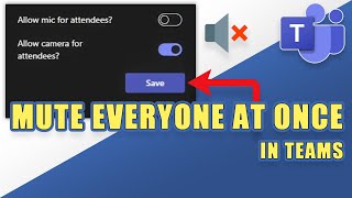 MS Teams  How to MUTE EVERYONE at ONCE [upl. by Kehoe]