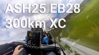 Ash25 eb28 300km XC flight from the London Gliding Club [upl. by Tannie492]