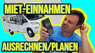 EINNAHMEN mit VERMIETUNG vom eigenen WOHNMOBIL Wie hoch ist der GEWINN Was kann man verdienen [upl. by Ralston948]