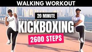 Cardio Kickboxing Walking Workout  20 Minute Low Impact [upl. by Ylloj]