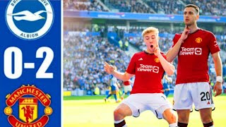 Man United vs Brighton 20 HIGHLIGHTS  Dalot amp Rasmus Hojlund score [upl. by Ydnem790]