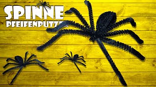 Spinne aus Pfeifenputzer basteln Spinne aus Chenilledraht  little pipe cleaner sipder DIY craft [upl. by Gwenni18]