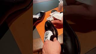 Mirror Gloss Shoe Shine made by Mr Dapper in Switzerland [upl. by Cyler]