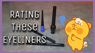 RATING EYELINERS THAT I OWN [upl. by Ellenehc]