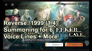 Reverse 1999 14  Summoning for 6  Voice Lines  Old Freebies [upl. by Enirak]