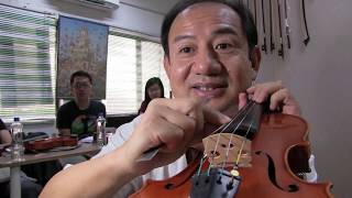 2 How Violin Bridge Effect Sound Summer Workshop Malaysia 2017 [upl. by Davidde]