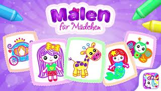 Malen und Zeichnen für Kinder Spiele für Mädchen 🎀 DE [upl. by Sikras]