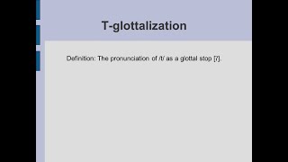 Tglottalization [upl. by Mozelle]