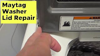 Maytag Washer Cracked Lid Near Hinge Repair [upl. by Sheri914]