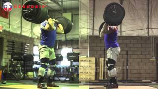 Dmitry Klokov  184kg405lb Power Clean  Push Press [upl. by Nwahsyt]