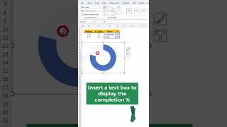 🇺🇸 EXCEL TRICKS 🍩 Progressive doughnut chart shorts [upl. by Wehrle342]