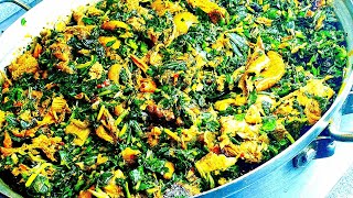 How to cook vegetable soup waterleaf soup food [upl. by Orihakat]